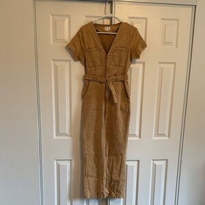 Le Lis Tan Jumpsuit with Belt